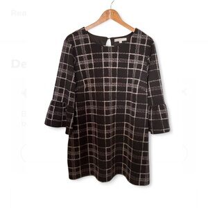 Cleo Black and grey Plaid Top